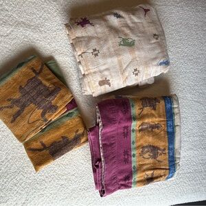 vintage Western Cowboy Horses QUEEN flannel sheet set fitted flat 2 pillowcases